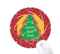 DIYthinker Merry Christmas Tree Cartoon Retrato Wheel Mouse Pad de Goma roja Redonda