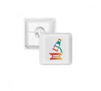 DIYthinker Microscopio De Dibujos Animados Teclas Patrón Química Pbt para Teclado Mecánico Blanco OEM No Marca De Impresión