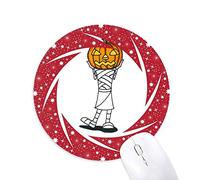 DIYthinker Monstruo de Halloween Calabaza Horus Wheel Mouse Pad de Goma roja Redonda