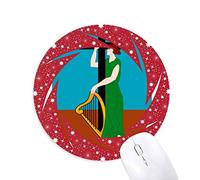 DIYthinker Montserrat América Latina Emblema Nacional Wheel Mouse Pad de Goma roja Redonda