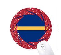 DIYthinker Nauru National Flag Oceania país símbolo Mark Patron Wheel Mouse Pad de Goma roja Redonda