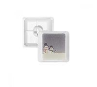 DIYthinker Navidad Muñeco De Nieve Copo De Nieve del Festival Teclas Pbt para Teclado Mecánico Blanco OEM Sin Marca De Impresión