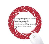DIYthinker Necesitas Ayuda para estudiar tu Mismo Aunque Wheel Mouse Pad de Goma roja Redonda