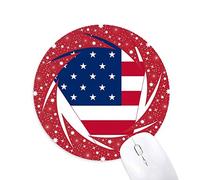 DIYthinker Nevada America Mapa Estrellas Tripas Bandera Forma Wheel Mouse Pad de Goma roja Redonda