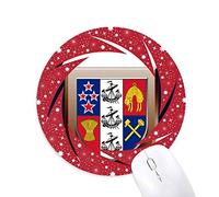 DIYthinker New Zealand National Emblem país Wheel Mouse Pad de Goma roja Redonda