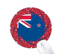 DIYthinker New Zealand National Flag Oceania país símbolo Mark Patron Wheel Mouse Pad de Goma roja Redonda