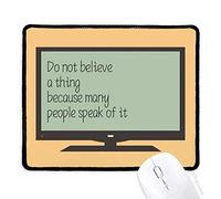 DIYthinker No Creo Que una Cosa Buda Cita Mouse Pad Alfombrilla de Goma Antideslizante Juego Oficina