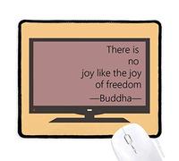 DIYthinker No Joy como Libertad Buda Cita el Budismo Mouse Pad Alfombrilla de Goma Antideslizante Juego Oficina