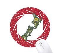 DIYthinker Nueva Zelandia verdor de Sunshine Island Wheel Mouse Pad de Goma roja Redonda