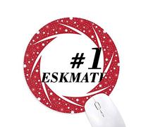 DIYthinker Número 1. Http Temporada de graduacion Wheel Mouse Pad de Goma roja Redonda