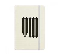 DIYthinker Ocho números romanos En Negro Silueta Notebook Tela cubierta dura clásico Diario Diario A5 A5 (144 x 210 mm) Multicolor