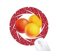 DIYthinker Orange Pill Productos de Cuidado de la Salud patrón Wheel Mouse Pad de Goma roja Redonda