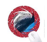 DIYthinker Organismo Marino Ballena Ocean Animal Wheel Mouse Pad de Goma roja Redonda