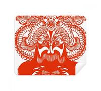 DIYthinker Papel Cortado la ópera de Pekín máscara Facial de Color Rojo Pantalla del teléfono Limpiador de Vidrios Trapo de Limpieza 2pcs Tela del Ante