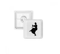 DIYthinker Pavo Real del Arte Teclas Pbt Deportes Bailarín De La Danza para Teclado Mecánico Blanco OEM Sin Marca De Impresión