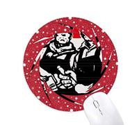 DIYthinker Pincel Spanner Trabajador China Wheel Mouse Pad de Goma roja Redonda