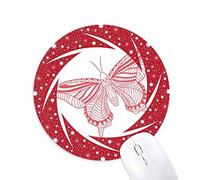 DIYthinker Pink Butterfly Kite Wheel Mouse Pad de Goma roja Redonda