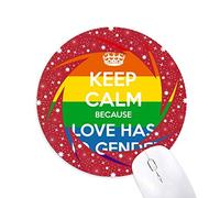 DIYthinker Rainbow Gay Lesbian ilustración Wheel Mouse Pad de Goma roja Redonda