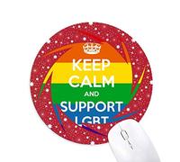 DIYthinker Rainbow transexuales bisexuales Bandera ilustracion Wheel Mouse Pad de Goma roja Redonda