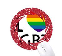 DIYthinker Rainbow transexuales bisexuales ilustración Wheel Mouse Pad de Goma roja Redonda