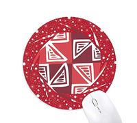 DIYthinker Red Windmill Mexico Totems Antigua civilización Dibujo Wheel Mouse Pad de Goma roja Redonda