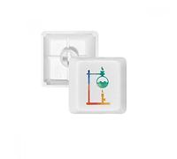 DIYthinker Redondo Calentado Matraz De Fondo Teclas Química Pbt para Teclado Mecánico Blanco OEM No Marca De Impresión
