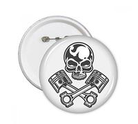 DIYthinker Regalo luces Skeleton anteojos de la motocicleta Modelo redondo botones insignia del botón de la ropa 5pcs Decoración Multicolor S