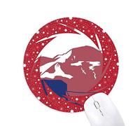 DIYthinker Reino de Tailandia tailandes costumbres Cultura Wheel Mouse Pad de Goma roja Redonda