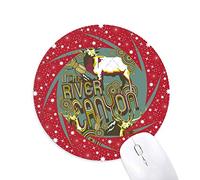 DIYthinker Renos Animal Insecto Efecto artistico Colorido Wheel Mouse Pad de Goma roja Redonda
