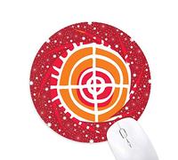 DIYthinker Rojo Blanco Mexico Totems Antigua civilización Dibujo Wheel Mouse Pad de Goma roja Redonda