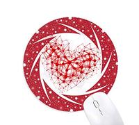DIYthinker Rojo la Estructura atómica ilustracion fisica Wheel Mouse Pad de Goma roja Redonda