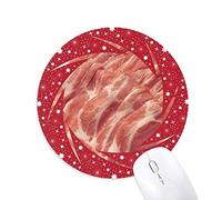 DIYthinker Rollo de Carne Carne cruda Textura de la Comida Wheel Mouse Pad de Goma roja Redonda