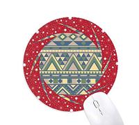 DIYthinker Rombo triángulo Irregular Nordic Wheel Mouse Pad de Goma roja Redonda