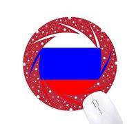 DIYthinker Rusia Bandera Nacional Europa país Wheel Mouse Pad de Goma roja Redonda