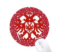 DIYthinker Rusia Emblema Nacional Eagle Wheel Mouse Pad de Goma roja Redonda