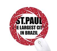 DIYthinker San Pablo, la Ciudad más Grande de Brasil Wheel Mouse Pad de Goma roja Redonda