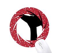 DIYthinker Shaolin Kung Fu la Cultura China Patron Wheel Mouse Pad de Goma roja Redonda