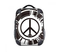 DIYthinker Símbolo de Paz del avión contra la Guerra de Patrones de diseño del Estuche rígido de Transporte para Hombro Niños Mochila 15" Regalo