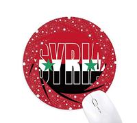 DIYthinker Siria, país, Nombre de la Bandera Wheel Mouse Pad de Goma roja Redonda