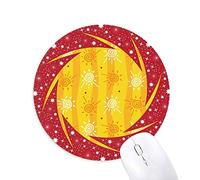 DIYthinker Sol la Sol la Pintura de la Mano River Wheel Mouse Pad de Goma roja Redonda