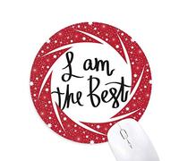 DIYthinker Soy la Mejor cotizacion Wheel Mouse Pad de Goma roja Redonda
