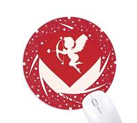 DIYthinker Te adoro Rojo el día de San Valentín Wheel Mouse Pad de Goma roja Redonda