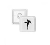 DIYthinker Teclas Danza Deportiva Bailarina Performance Pbt para Teclado Mecánico Blanco OEM Sin Marca De Impresión