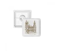 DIYthinker Teclas Pbt Catedral Inglaterra Londres De San Pablo para Teclado Mecánico Blanco OEM Sin Marca De Impresión