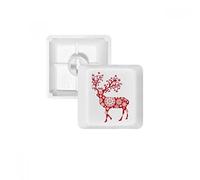 DIYthinker Teclas Pbt Ciervos Copo De Nieve Rojos De Teclado Mecánico Blanco OEM Sin Marca De Impresión