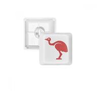 DIYthinker Teclas Rojo Ilustración Pbt Estilo Retro Avestruz Australia para Teclado Mecánico Blanco OEM Sin Marca De Impresión