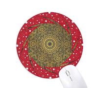 DIYthinker Thai costumbres Cultura propagación Gold Foil Wheel Mouse Pad de Goma roja Redonda