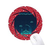 DIYthinker Thai costumbres Cultura Sombra Bangkok Wheel Mouse Pad de Goma roja Redonda