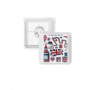 DIYthinker Torre De Big Ben Ballon Soldado Teclas Bandera Británica Hito Pbt para Teclado Mecánico Blanco OEM Sin Marca De Impresión