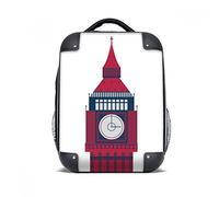 DIYthinker Torre del Big Ben Reino Unido Landmark Caso Duro de la Bandera de Transporte para Hombro Niños Mochila 15" Regalo